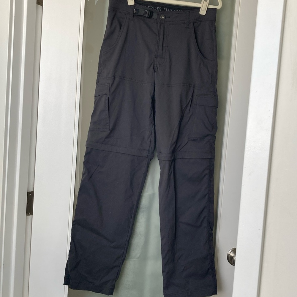 Prana men’s hiking pants zipper shorts 28w 32l